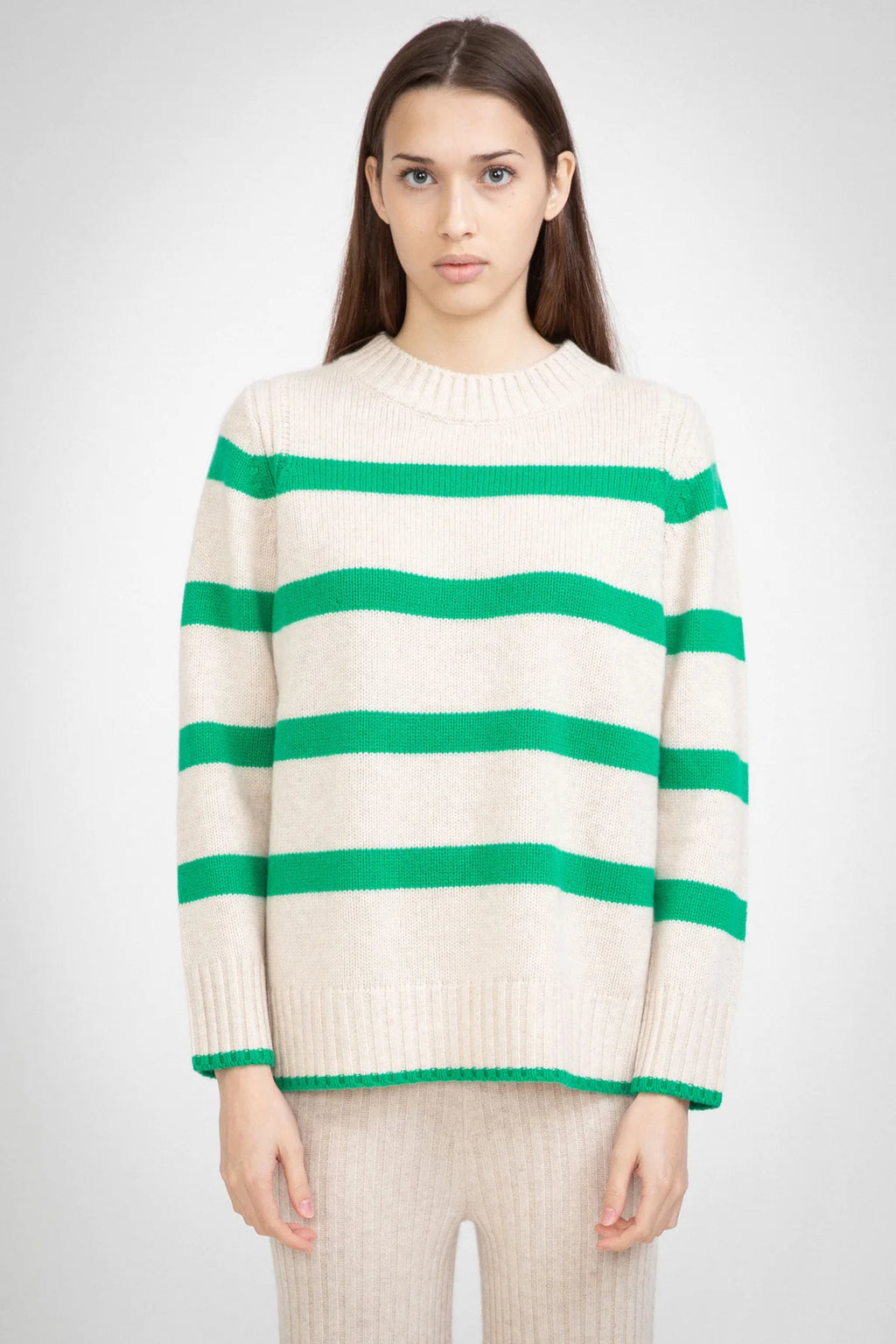 N.117 Cashmere Blend Wide Stripe Sweater