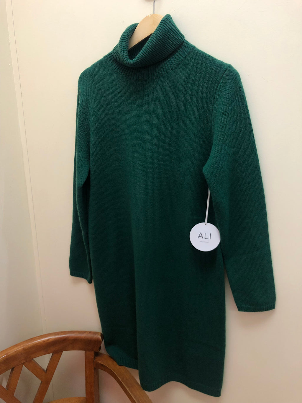 Velma Polo Knit Dress - Forest Green