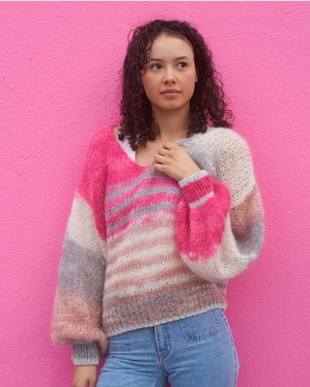Milana Mohair Knit - Pink Dream -M