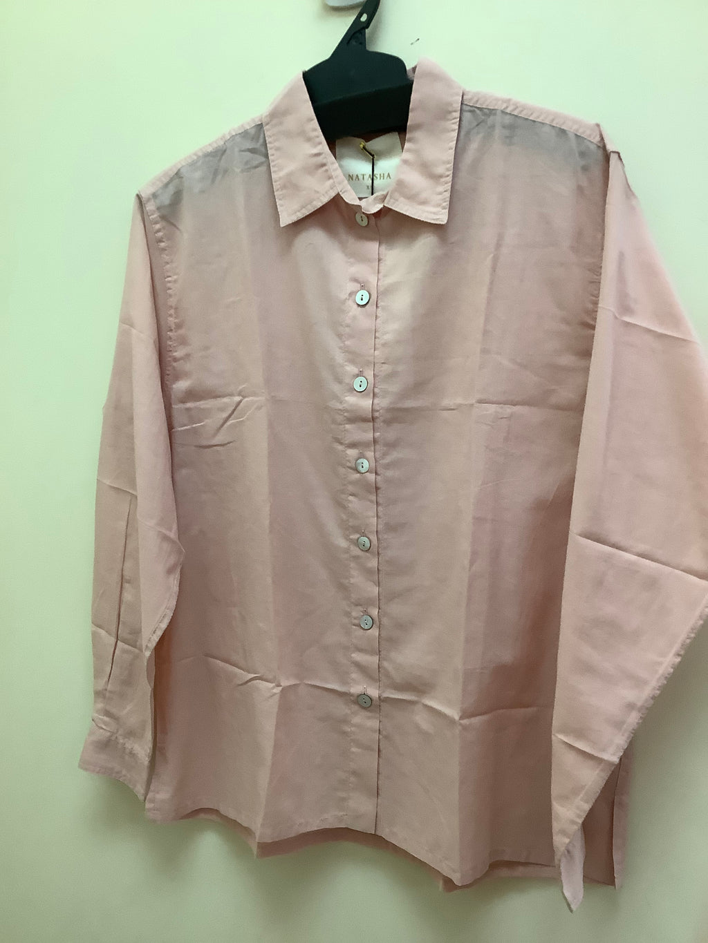 Ivy Button Shirt - Dusty Pink -XS