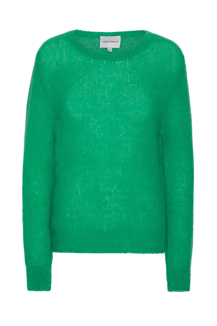 Ulla O Neck Sweater Emerald Green