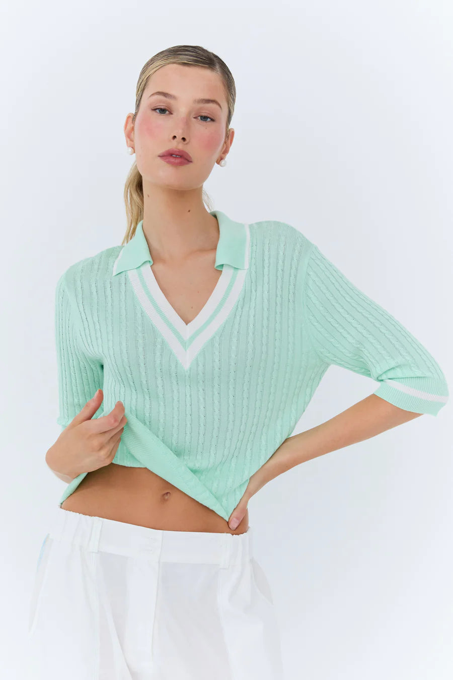 Michèle Polo Knit | Mint