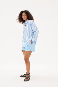 Chiara Classic Shirt - Striped Ink Blue/White