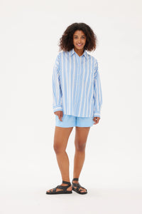 Chiara Classic Shirt - Striped Ink Blue/White