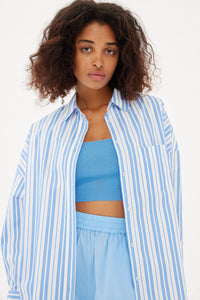 Chiara Classic Shirt - Striped Ink Blue/White