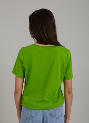 T-Shirt with Mushroom Print - Flashy Green - XS