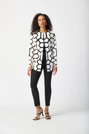 Laser-Cut Leatherette on Mesh Jacket -M