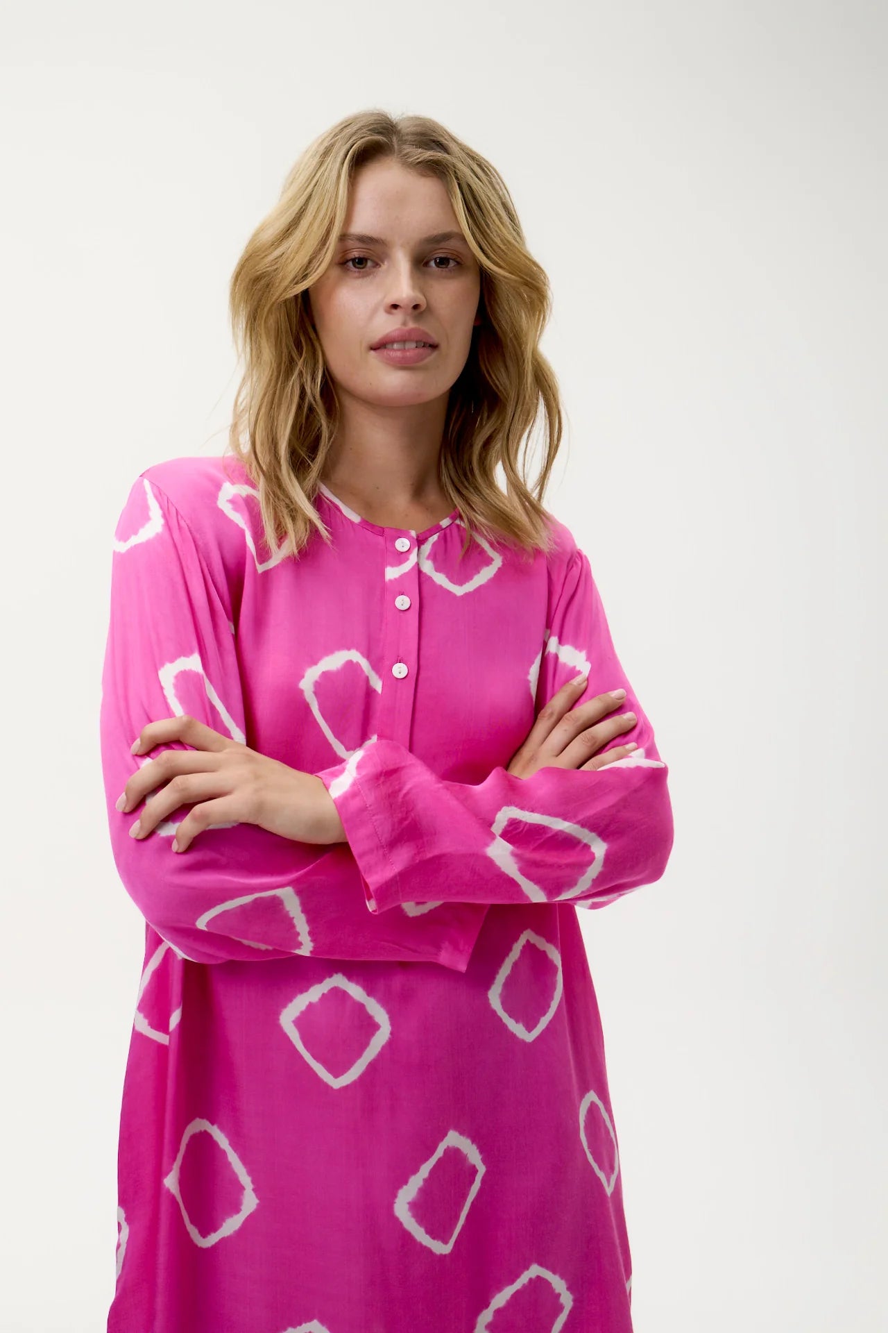 Llew Maxi -Atlas-Cupro-Hot Pink Dress