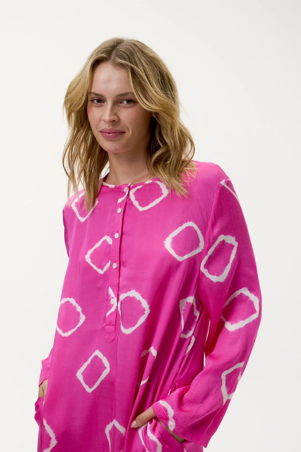 Llew Maxi -Atlas-Cupro-Hot Pink Dress