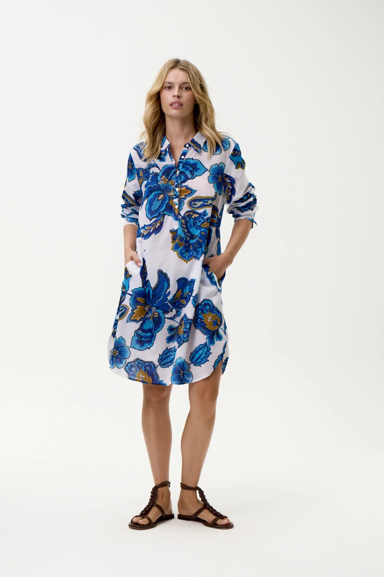 Middy Gilli-Broome-Cotton-Blue Flower Dress
