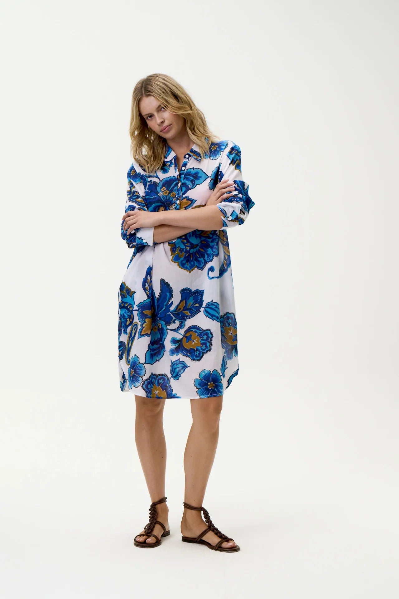 Middy Gilli-Broome-Cotton-Blue Flower Dress