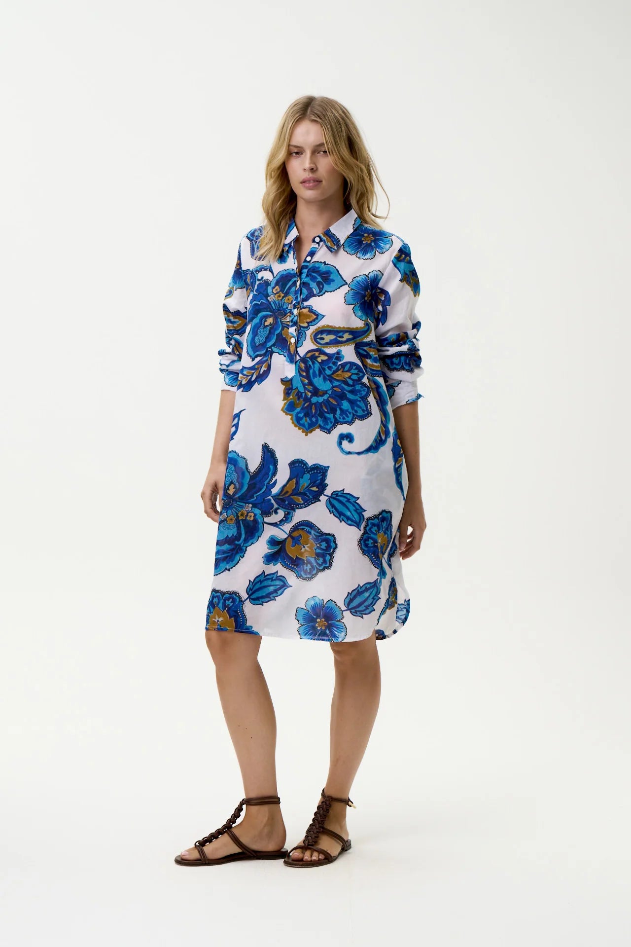 Middy Gilli-Broome-Cotton-Blue Flower Dress