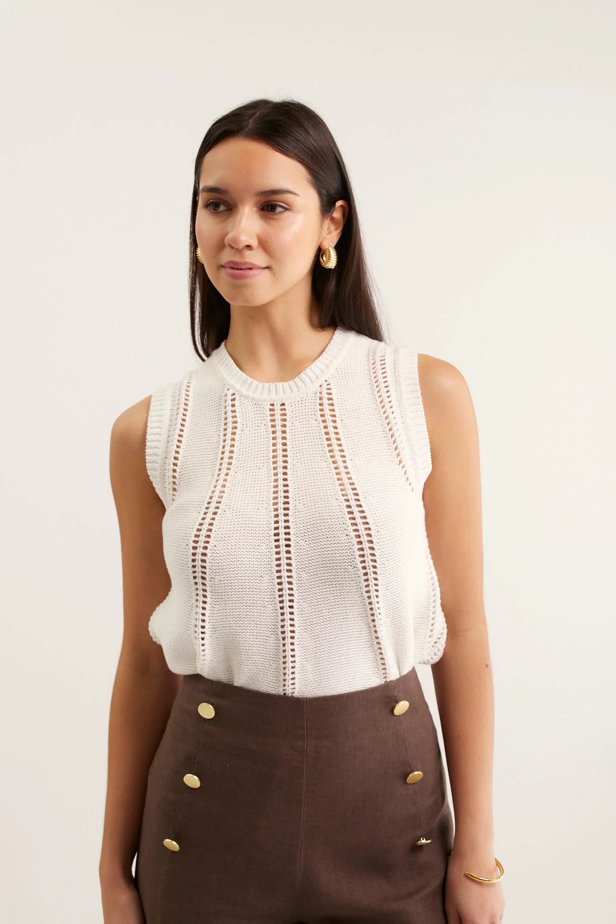 Atlas Linen Pants in Choc