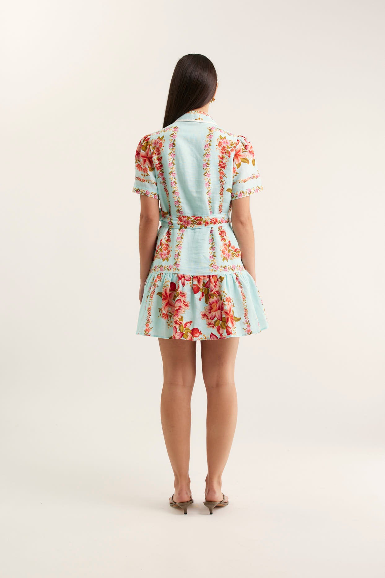 Renae Linen Dress in Portofino