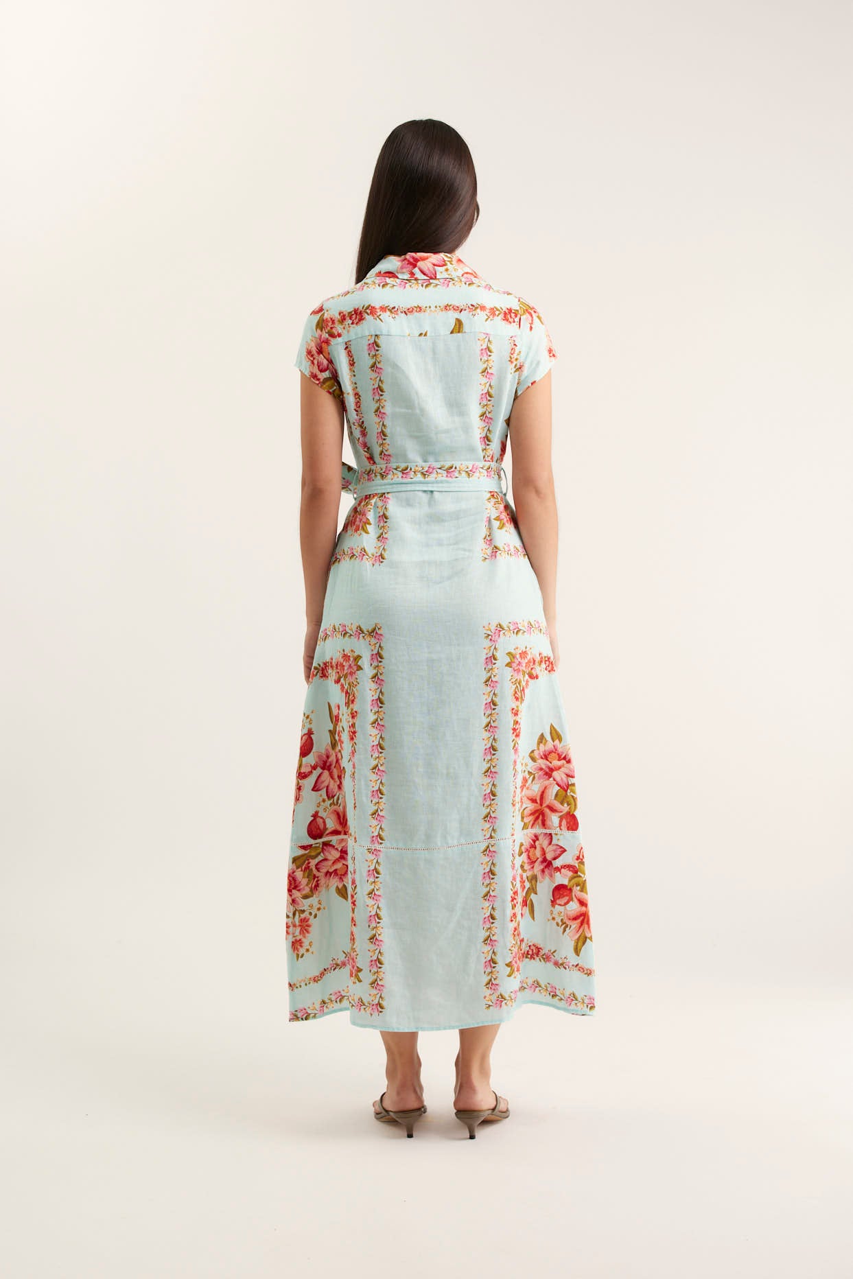 Estella Linen Dress in Portofino