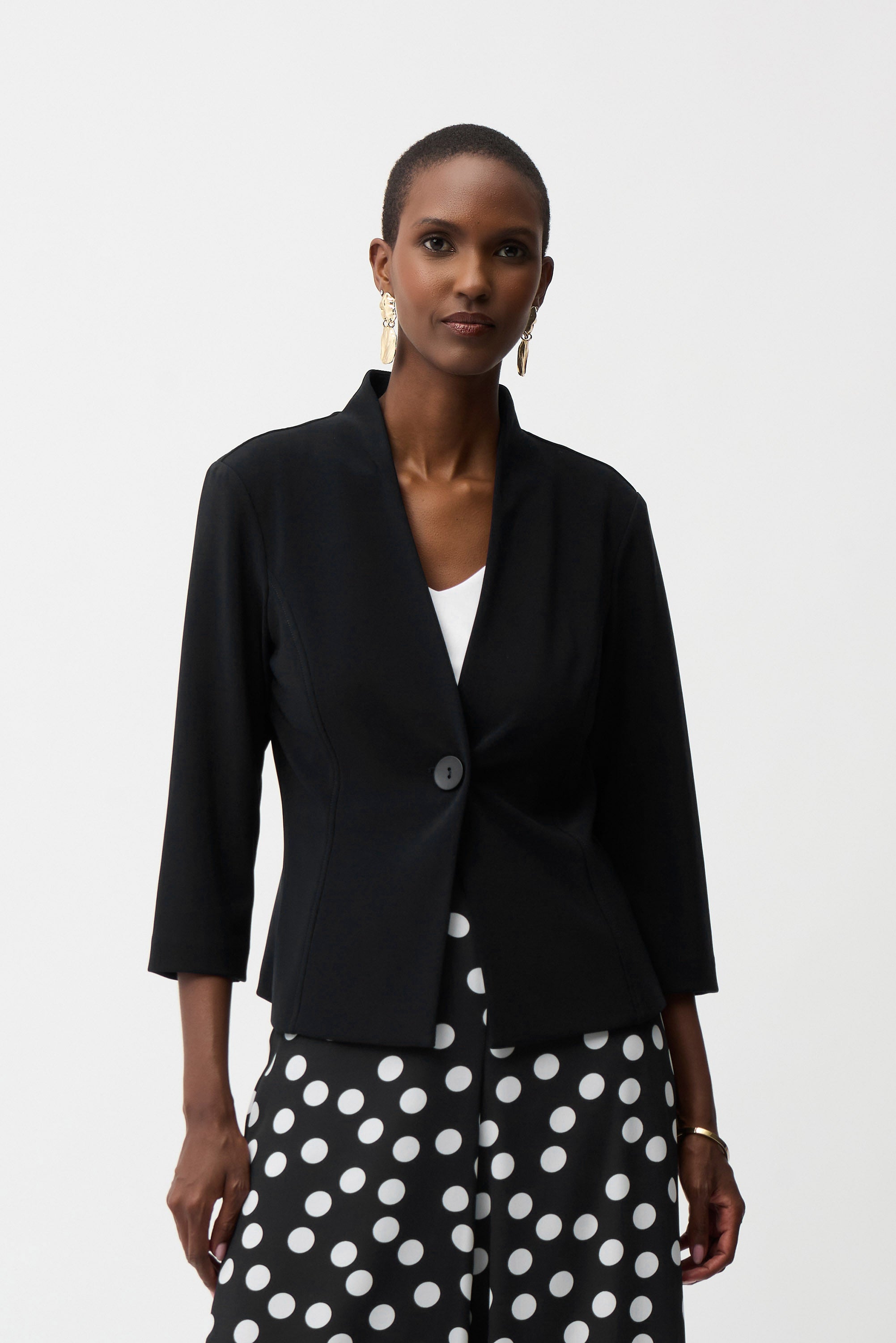 Silky Knit Fitted Jacket