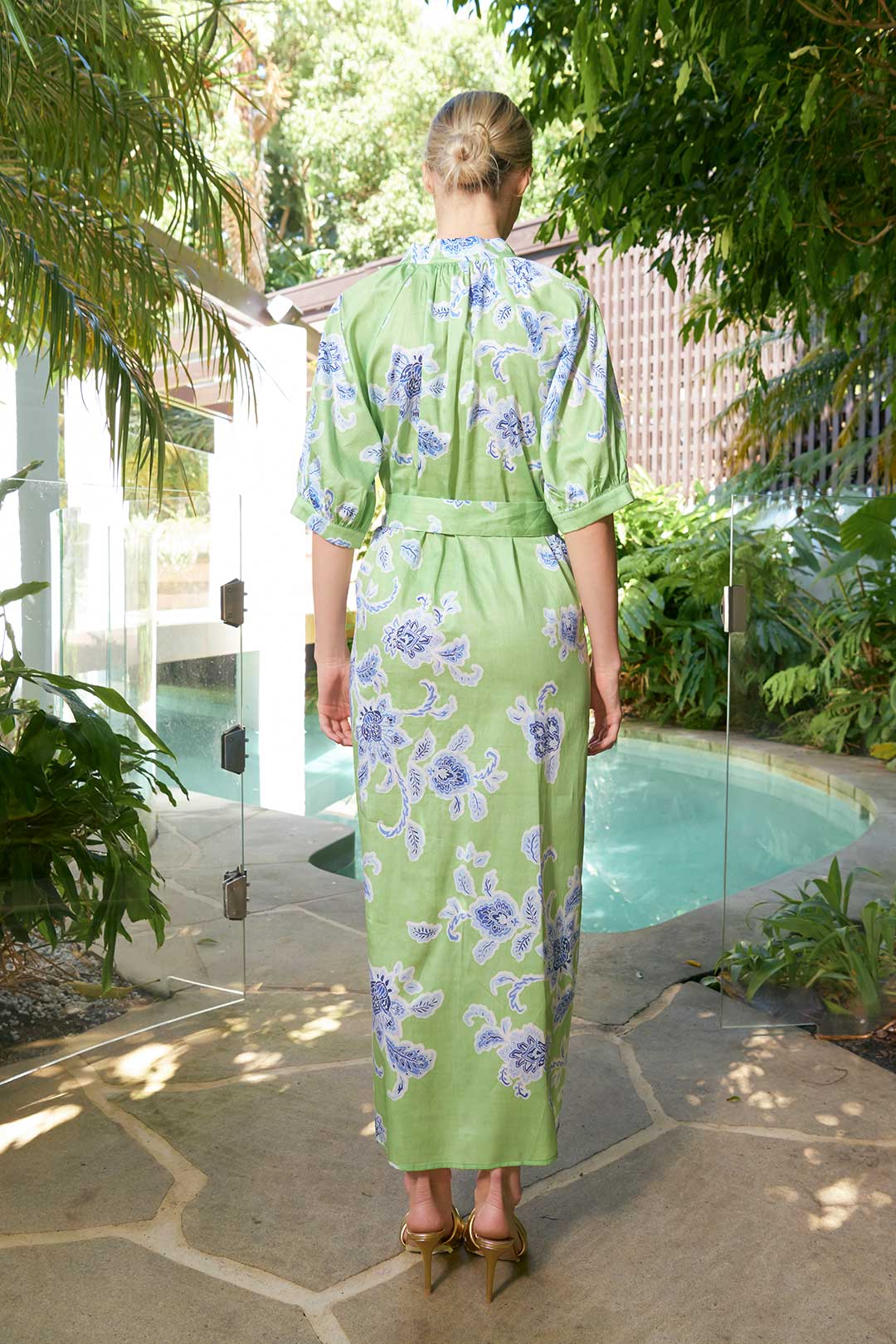 Taylor Sundance Ankle Dress | Green | Size 0