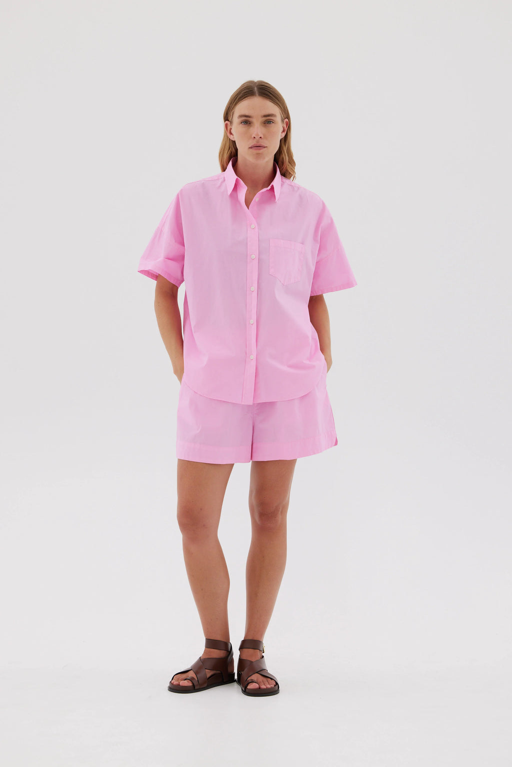 Chiara Short Sleeve Shirt - Candy - L (Aus 12)