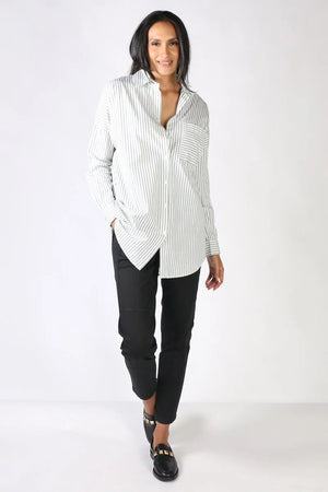 Donna Stripe Blouse - White