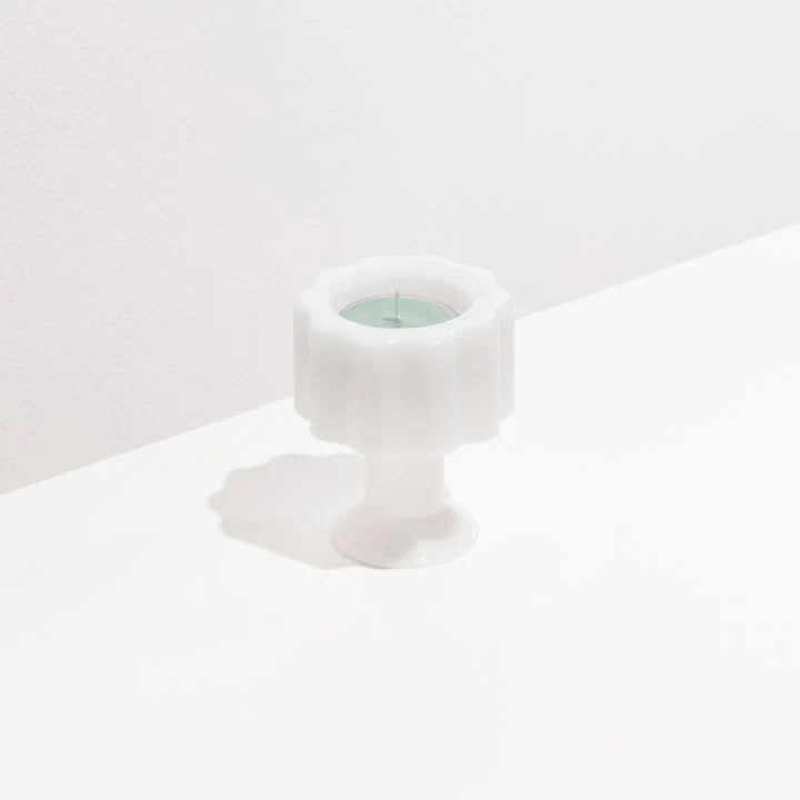 Wave Candle Holder - White