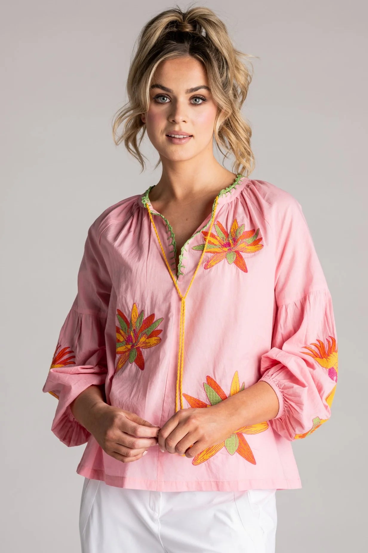 Rosa Blouse Yellow Lillies