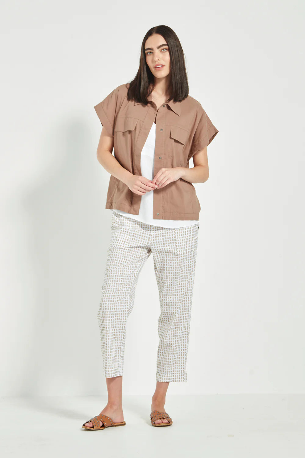 Acrobat Tile 7/8 Pant | Bark Print