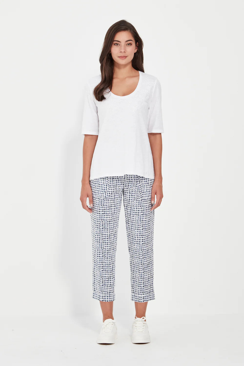 Acrobat Tile 7/8 Pant | Denim Print