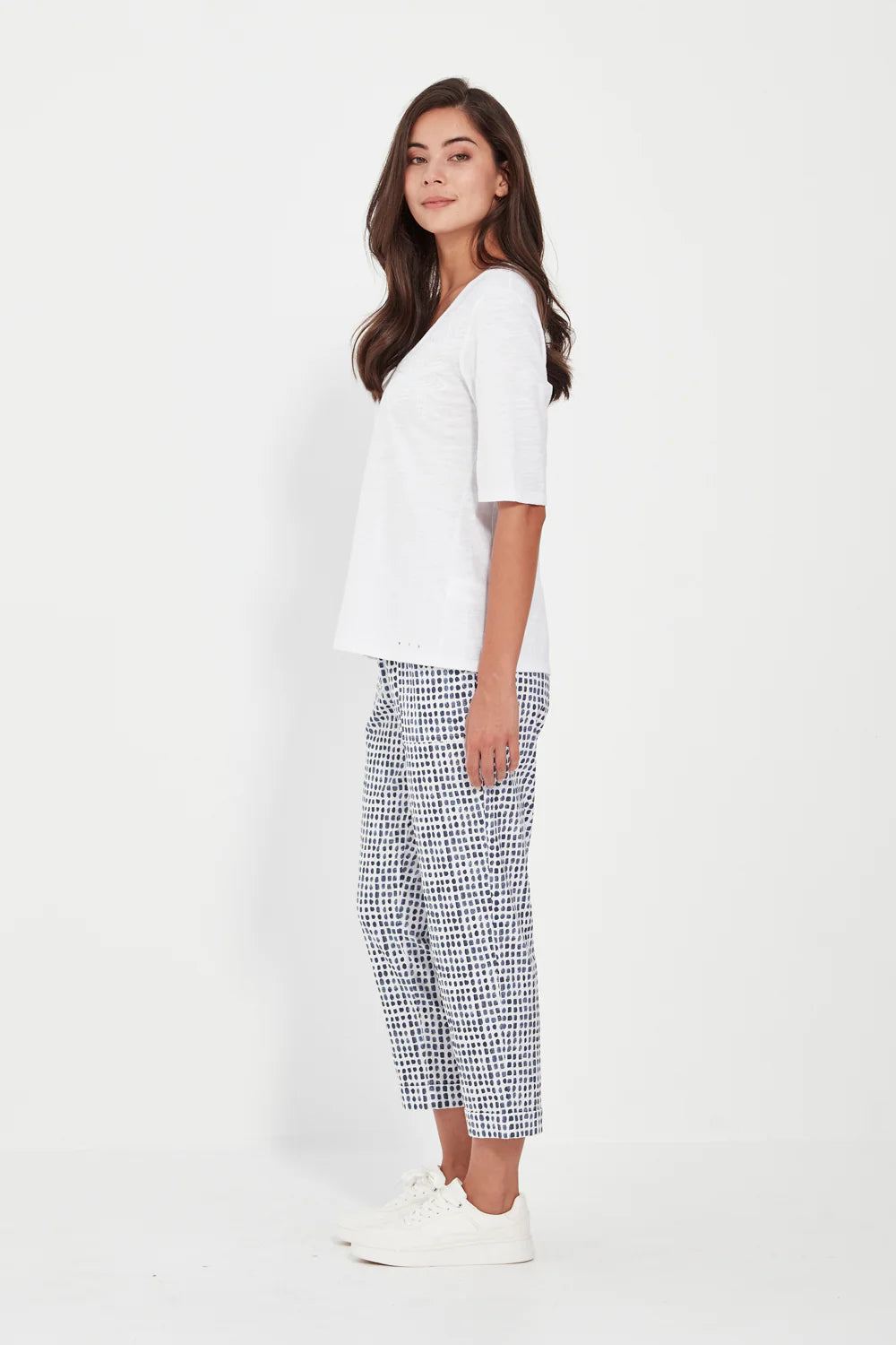 Acrobat Tile 7/8 Pant | Denim Print