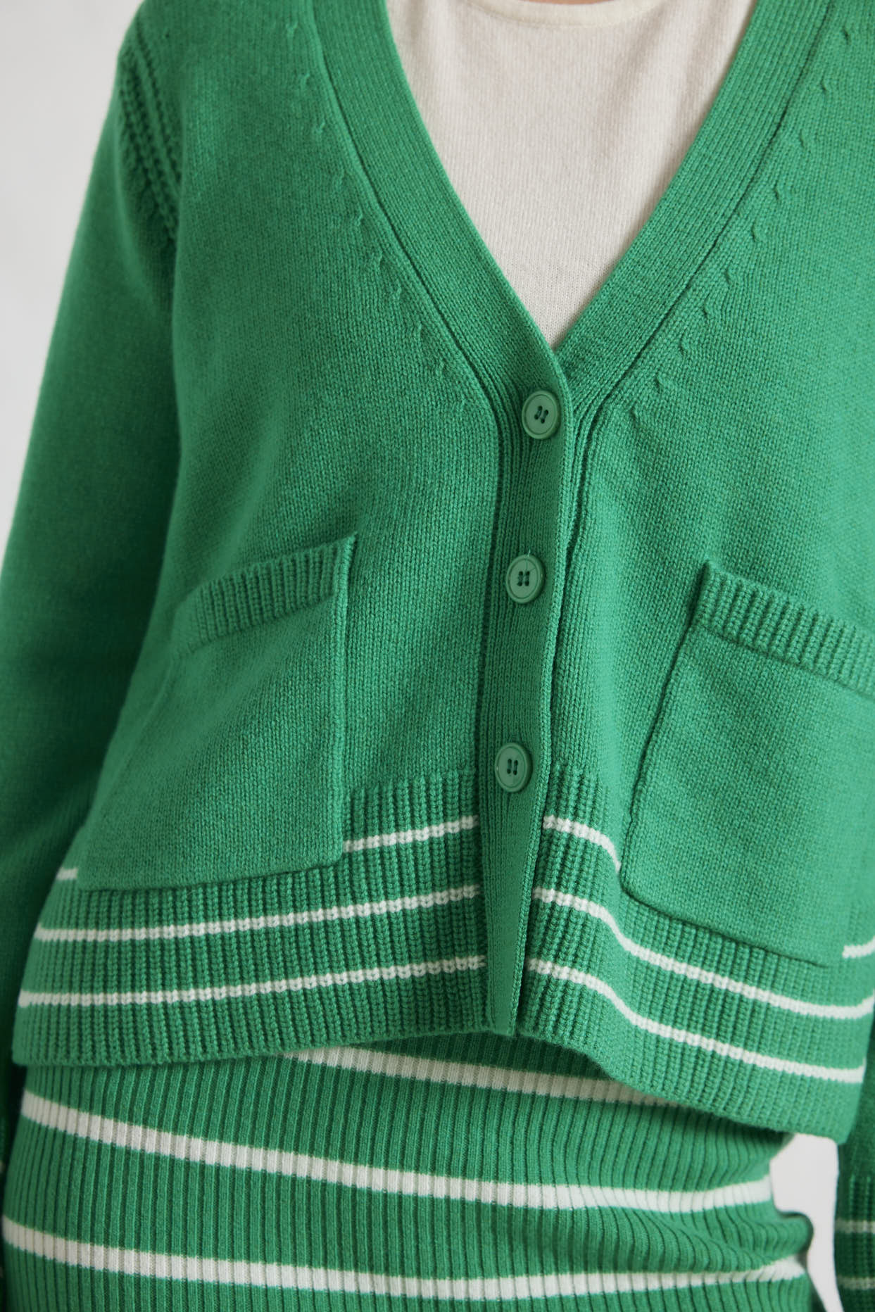 Charlotte Merino Cardigan in Jade