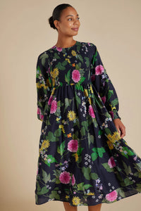 Jade Cotton Silk Dress - M