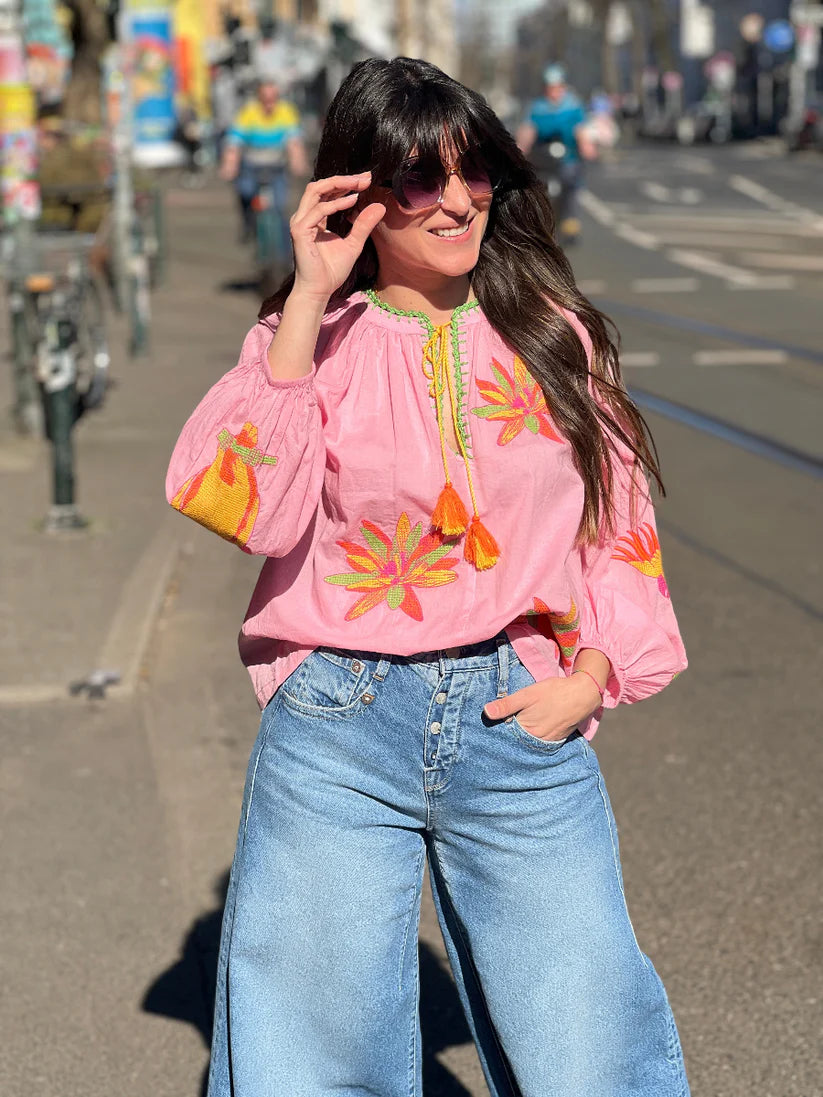 Rosa Blouse Yellow Lillies