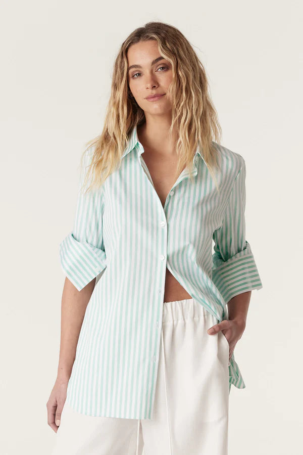 Henri Shirt - Seafoam Stripe