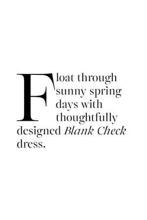 Blank Check Dress