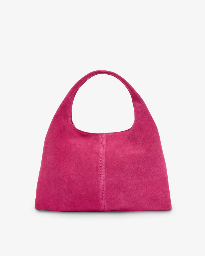 Emery Tote Bag | Hot Pink Suede