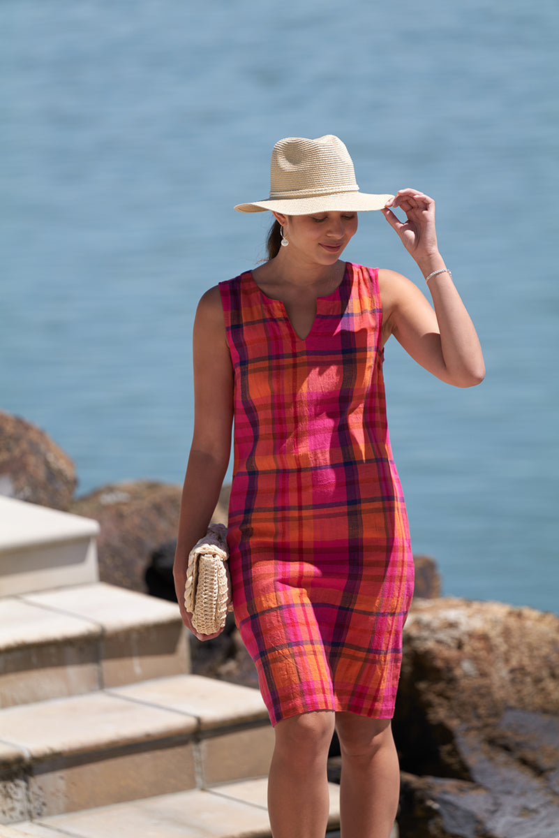 Sun-Sational Dress - Pink Check -12