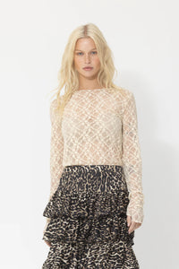 Geo Floral Lace Top