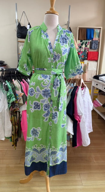 Taylor Sundance Ankle Dress | Green | Size 0