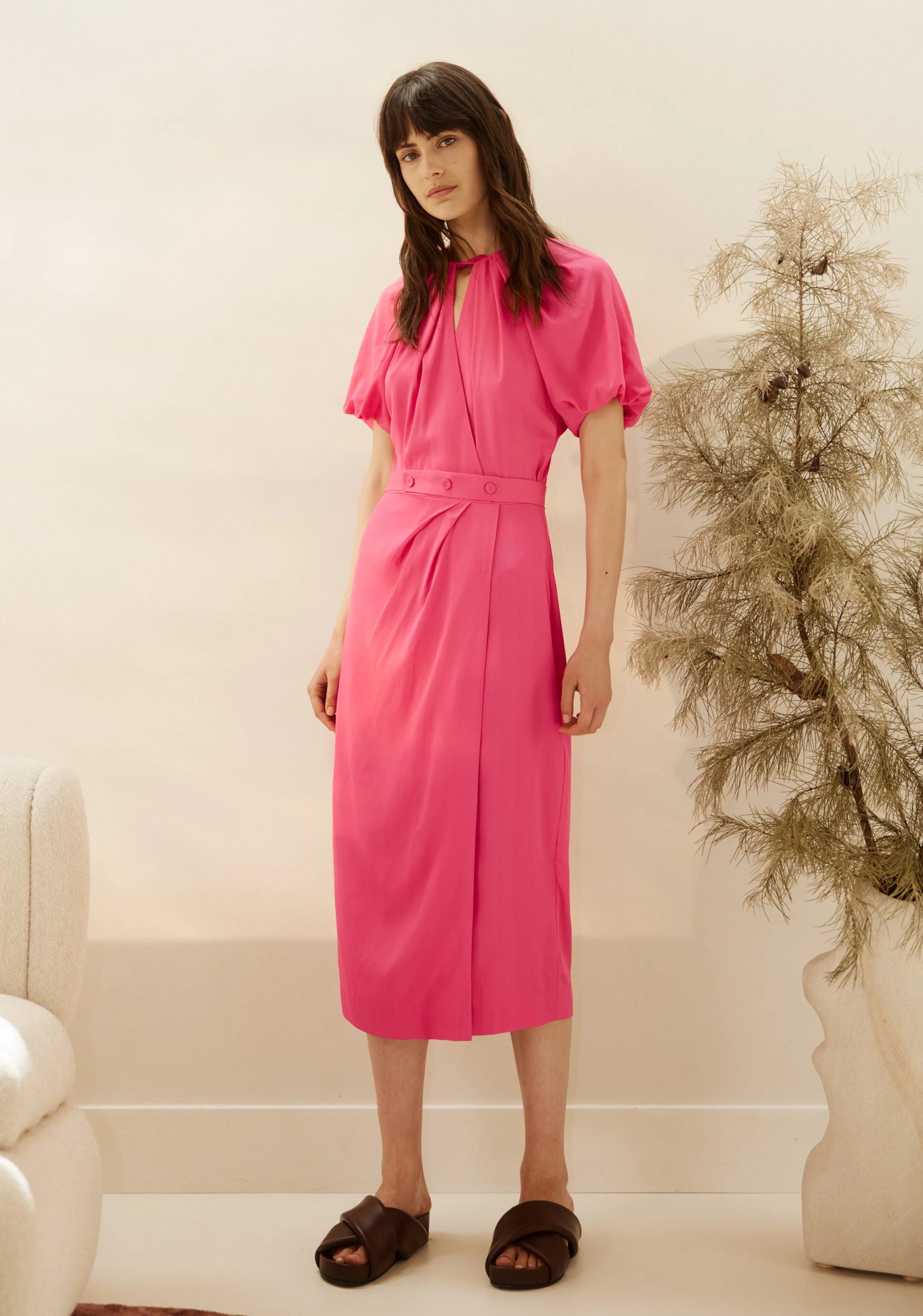 Waverley Midi Dress - Pink