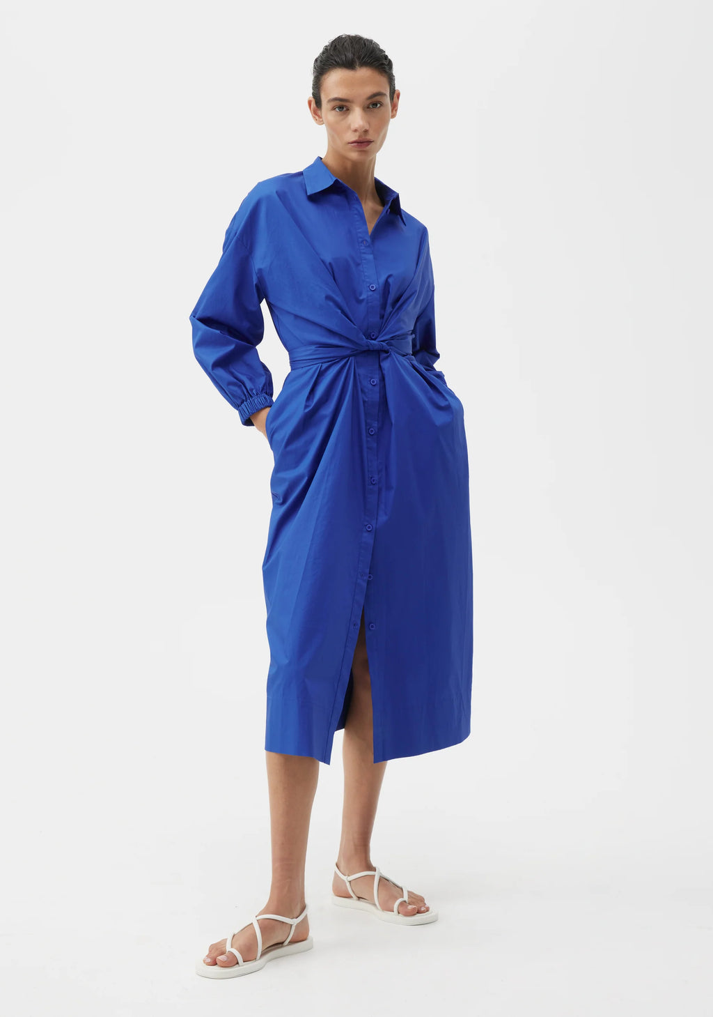 Ari Shirt Dress - Cobalt - Size 2 (Aus 10)