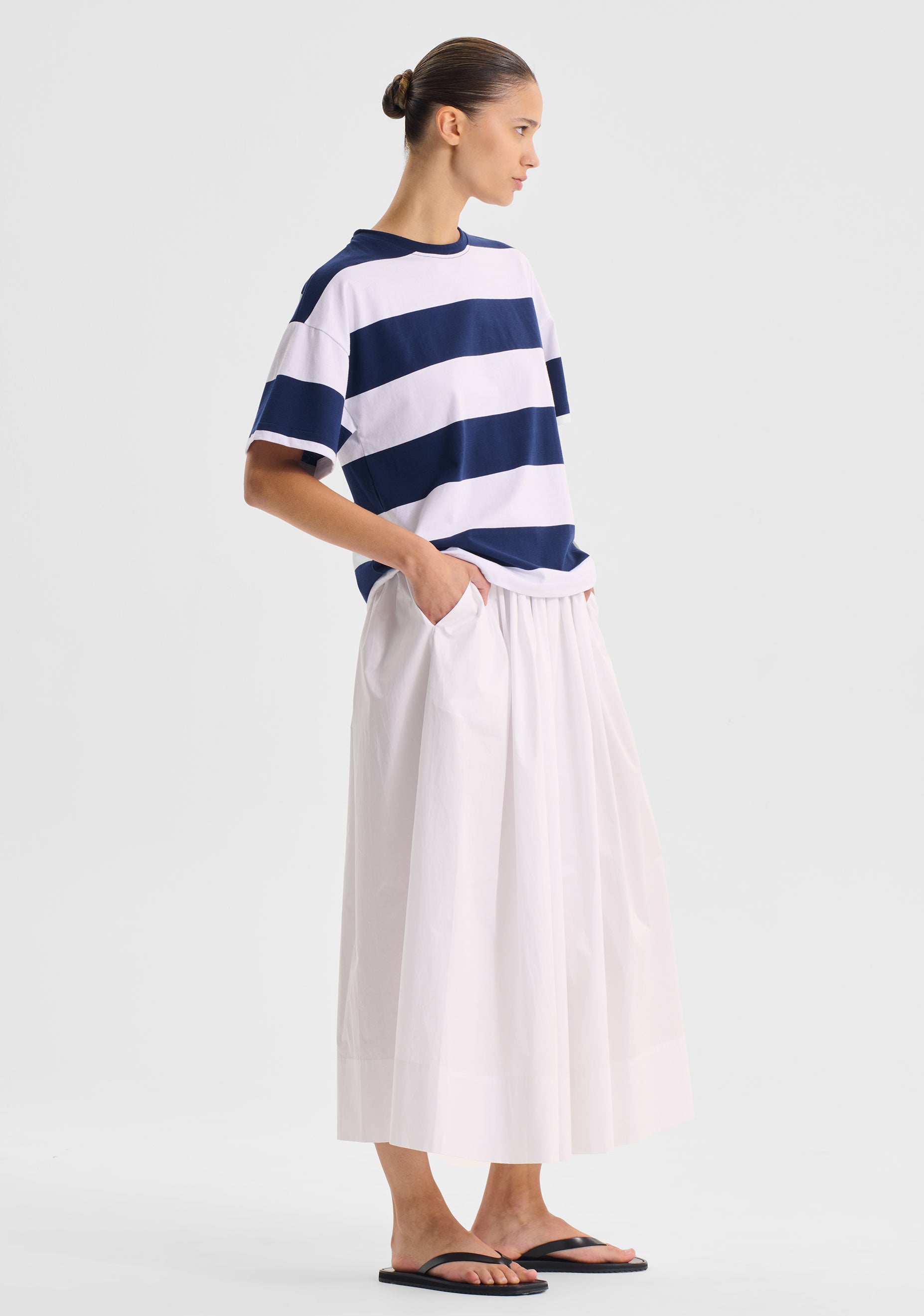 Rory Stripe Tee | Navy