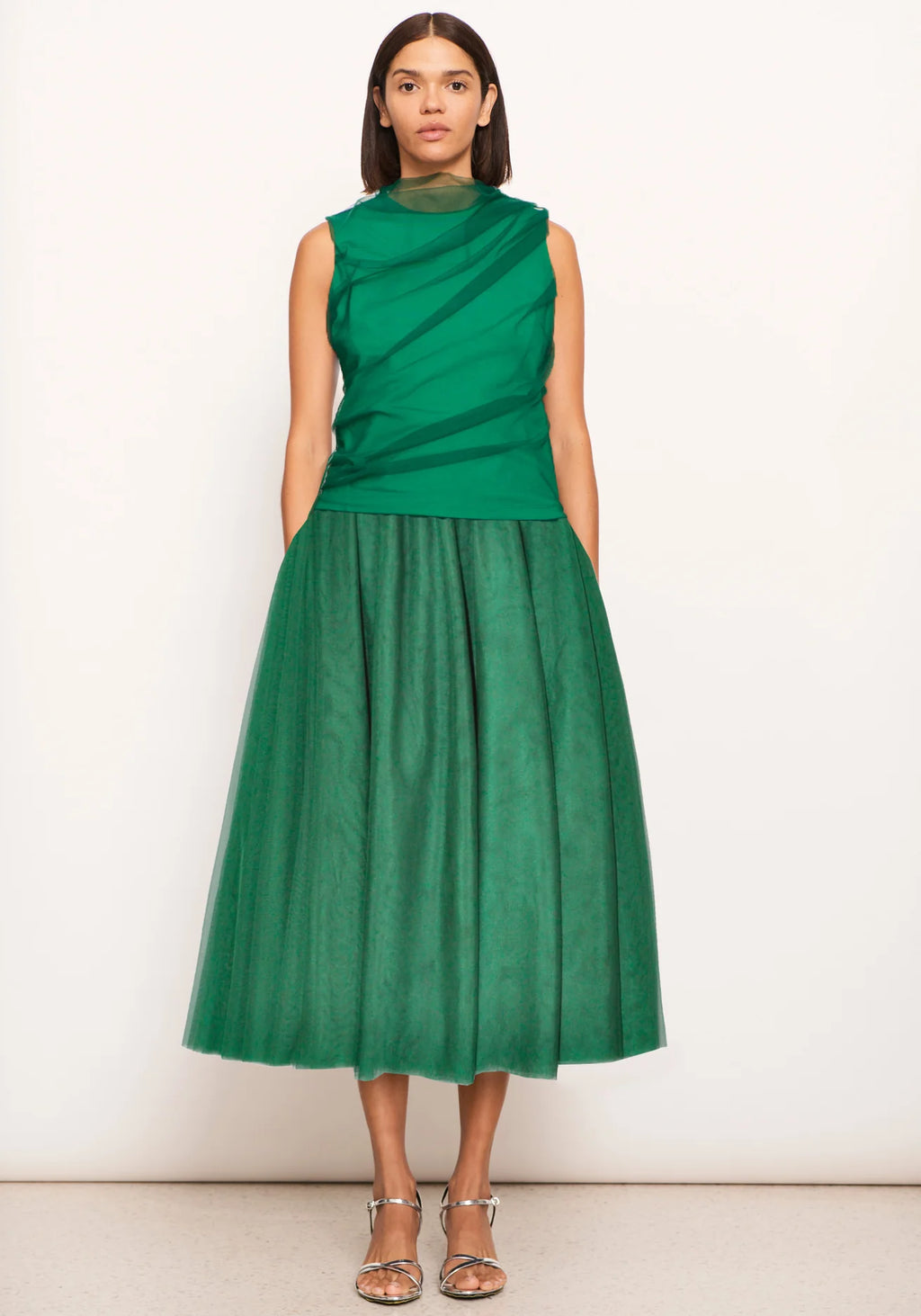 Keel Tulle Skirt - Green