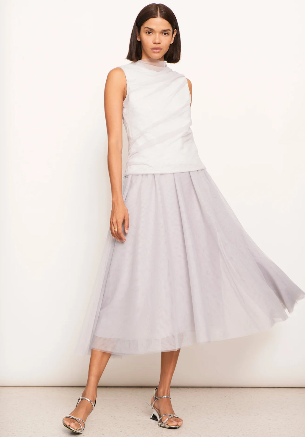 Keel Tulle Skirt - Silver