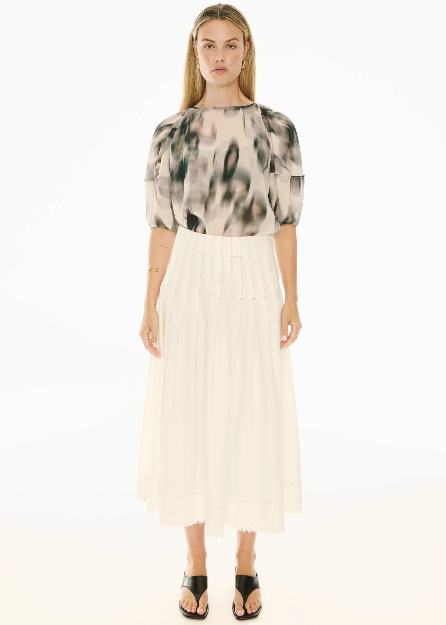 Doyle Denim Skirt | Ecru