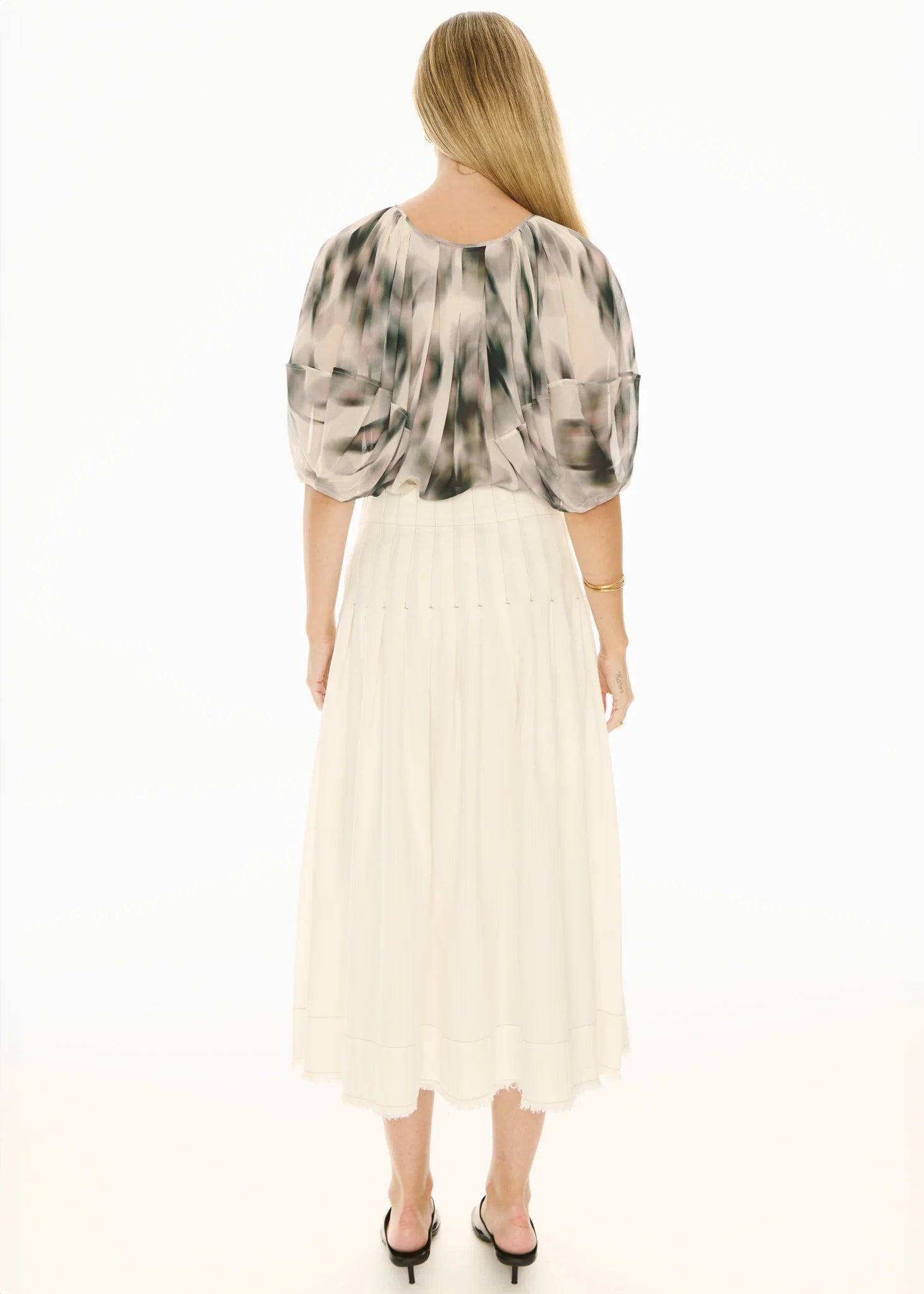 Doyle Denim Skirt | Ecru