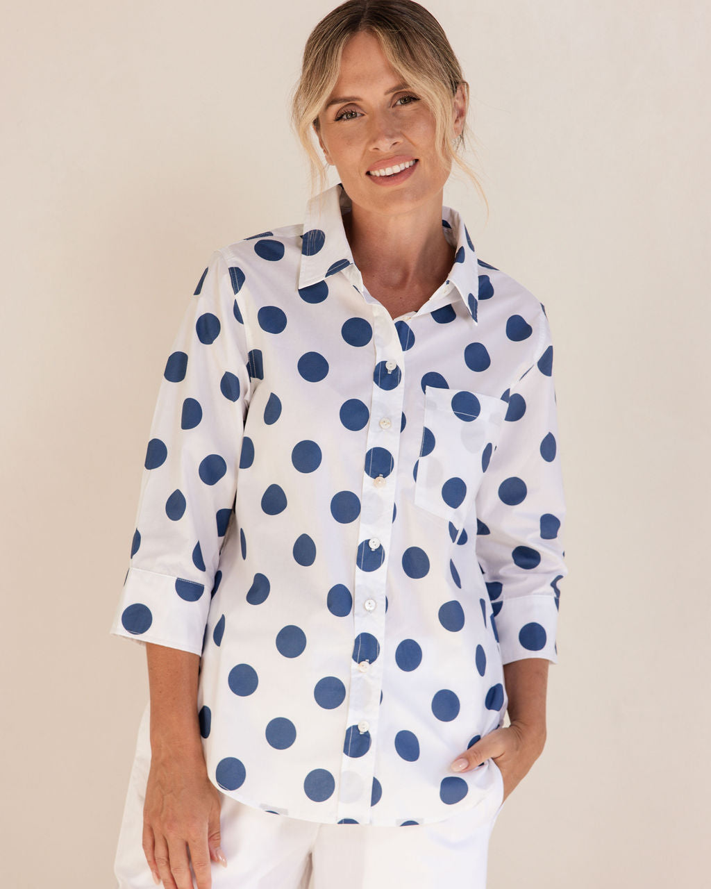 100% Cotton 3/4 Sleeve Shirt