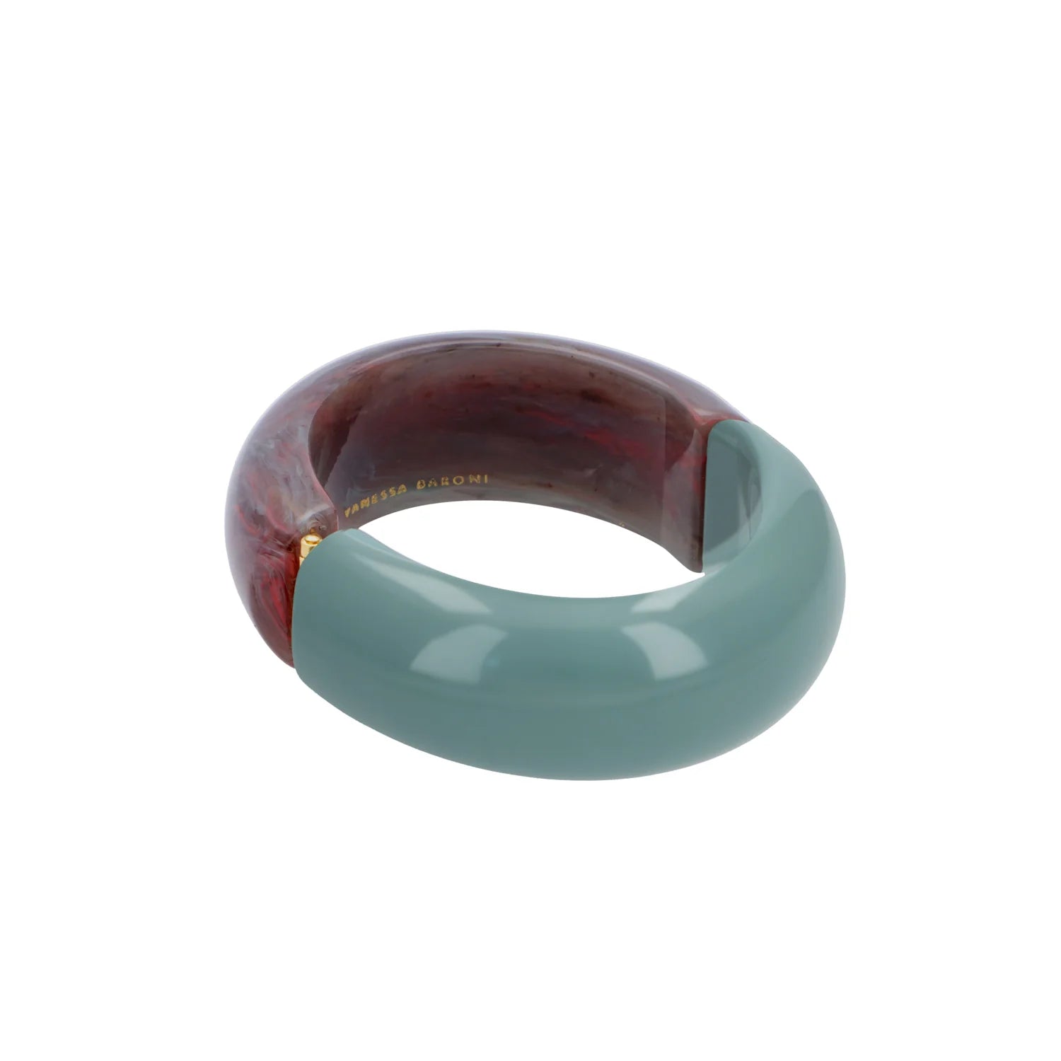 2 Colour Bangle Ikat Marble - Winter Mint