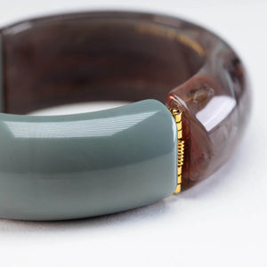 2 Colour Bangle Ikat Marble - Winter Mint