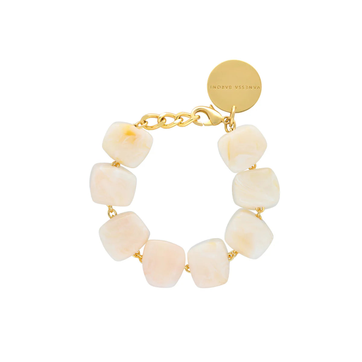 Organic Shaped Bracelet - Pearl Marble