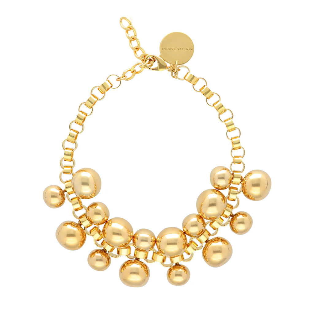 Multi Beads Necklace - Gold