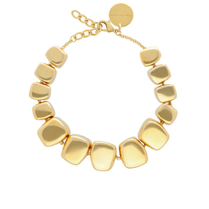 Big Organic Shaped Necklace - Gold